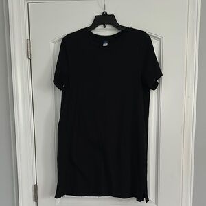 Old Navy Classic Black Crewneck T-Shirt Dress